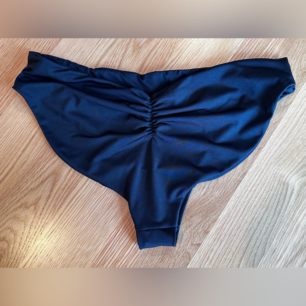 Women’s Black Swim Bikini Bottom - Classic Cheeky Cut